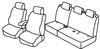 Set coprisedili Superior - Nero/Blu - Fiat Dobl 5p (01/10>) - Opel Combo Tour 5p (04/12>12/17)