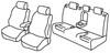 Set coprisedili Superior - Nero/Blu - Audi A4 Avant (09/01>04/08)