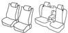 Set coprisedili Superior - Nero/Rosso - Subaru Forester (04/08>01/13)