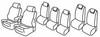Set coprisedili Superior - Nocciola - Ford C-Max 7 (11/10>)