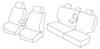 Set coprisedili Superior - Nero/Blu - Mitsubishi Pajero 5p (04/00>10/06)