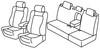 Set coprisedili Superior - Nero/Grigio - Toyota Auris 5p (04/07>11/12)