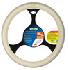 Duo-Grip, coprivolante presa confort in TPE - M -  37/39 cm - Beige