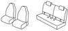 Set coprisedili Superior - Nero/Blu - Citroen C1 3p (06/14>) - Citroen C1 5p (06/14>) - Citroen C1 Airscape 3p (06/14>) - Citroen C1 Airscape 5p (06/14>) - Peugeot 108 3p (06/14>) - Peugeot 108 5p (06/14>) - Peugeot 108 Top! 3p (06/14>) - Peugeot 108 Top!