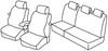 Set coprisedili Superior - Nero/Rosso - Fiat Stilo 3p (Active) (01/02>12/07)