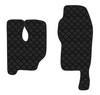 Coppia tappeti in similpelle - Nero - Mercedes Actros MP3 (06/08>12/13) tunnel alto