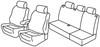 Set coprisedili Superior - Nero/Blu - Jeep Grand Cherokee (Sport) (06/05>12/10)