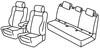 Set coprisedili Superior - Nero/Rosso - Seat Leon 5p (Reference Sport) (01/13>)