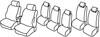 Set coprisedili Superior - Nero/Grigio - Ford Galaxy (09/06>09/15) - Ford S-Max (06/06>09/15)