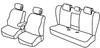 Set coprisedili Superior - Nero/Blu - Renault Laguna III Sportour (10/07>04/13)