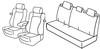 Set coprisedili Superior - Nero/Blu - Peugeot 208 3p (04/12>07/18)