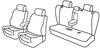 Set coprisedili Superior - Nero/Rosso - Opel Vectra 5p (10/02>01/09)