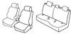 Set coprisedili Superior - Nero/Rosso - Mercedes Classe B (10/11>01/19)
