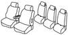 Set coprisedili Superior - Nocciola - Citroen Berlingo Multispace 5p (XTR) (04/08>08/18) - Peugeot Partner Tepee 5p (XTR) (05/08>08/18)
