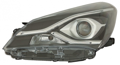 FARO SX YARIS 2017 PARABOLA NERA CON LENTICOLARE E LUCE DIURNA LED